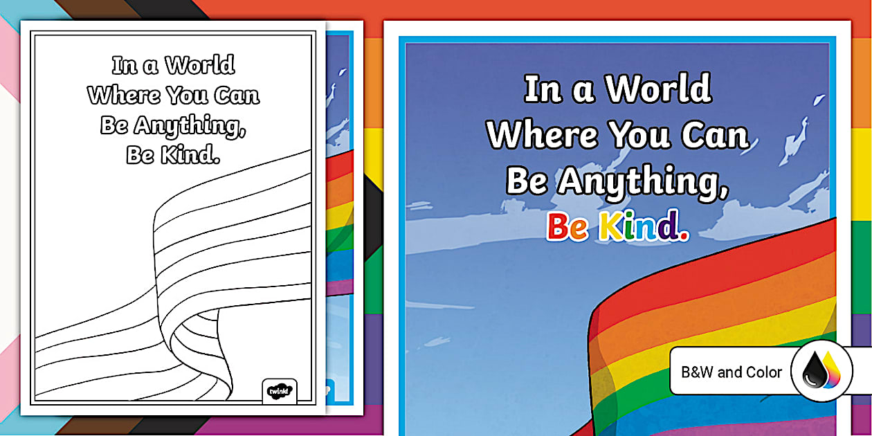 Be Kind Pride Poster | Celebrating Pride | Twinkl USA