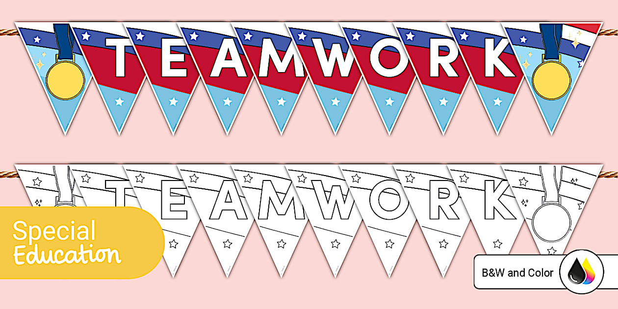 Teamwork Bunting for the Special Olympics (teacher made)