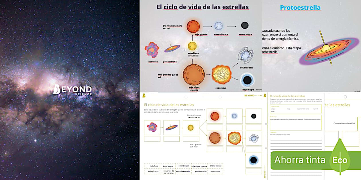 Ciclo de vida de las estrellas - Twinkl Colombia - Twinkl
