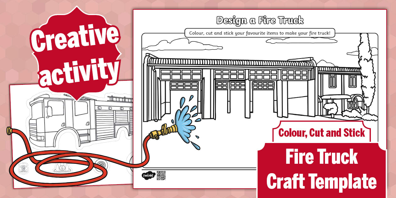 Basic Fire Engine Template Foundation Phase Life Skills - Fire Truck Craft Template