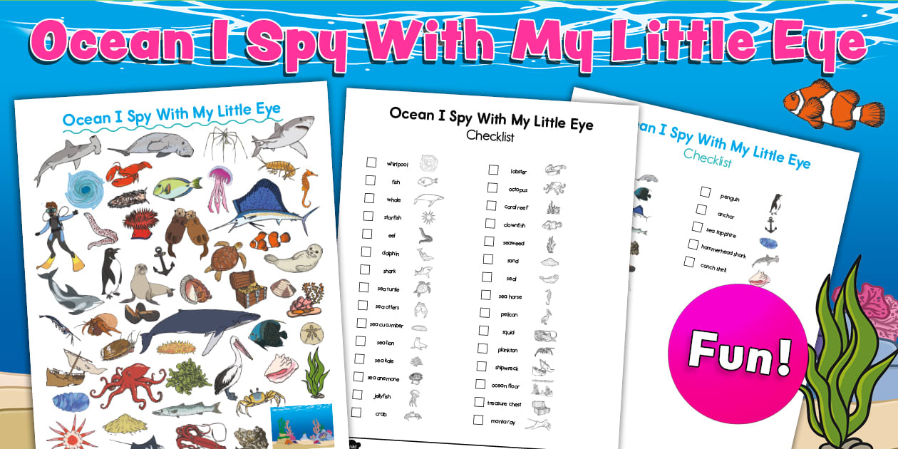 Ocean I Spy With My Little Eye (Teacher Made) Twinkl