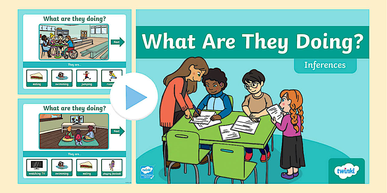 What Are They Doing? Inferences PowerPoint (teacher made)