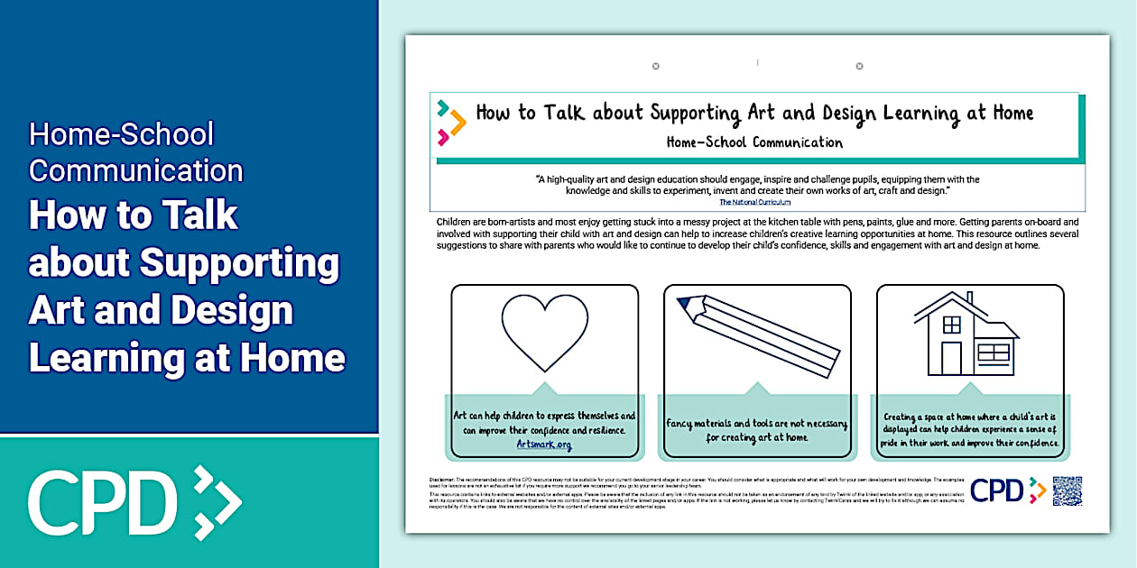 How to Talk About Supporting Art and Design Learning at Home: Home-School