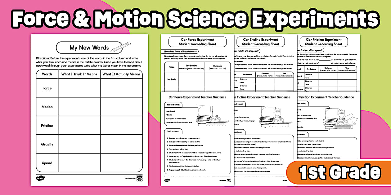 First Grade Force and Motion Science Experiments