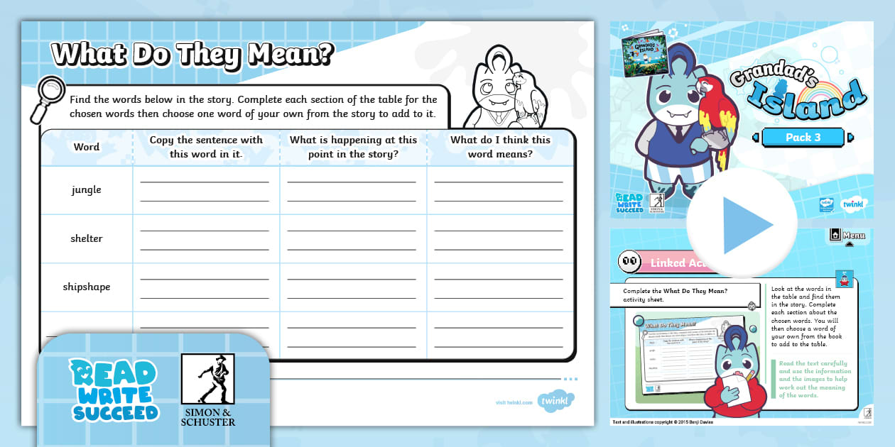 FREE! - Grandad's Island Whole-Class Guided Reading Pack 3 [Year 2]