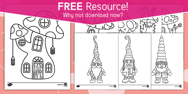 Free Printable Christmas Gnome Coloring Pages | Twinkl USA