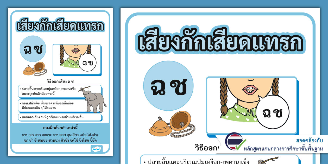 โปสเตอร์ วิธีออกเสียง ฉ ช