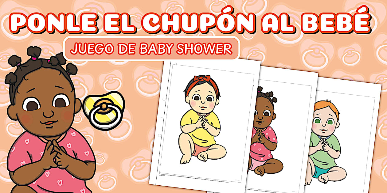 Ponle el Chupón al Bebé - Juego de Baby Shower