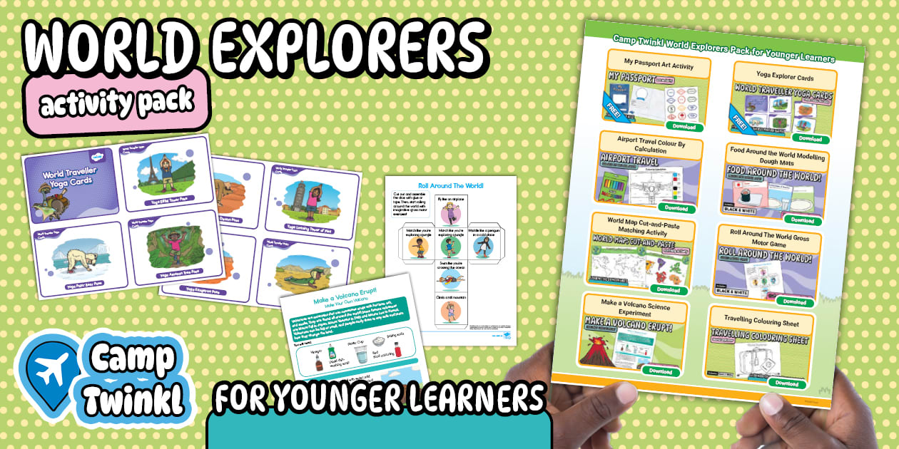 Camp Twinkl World Explorers Pack for Younger Learners