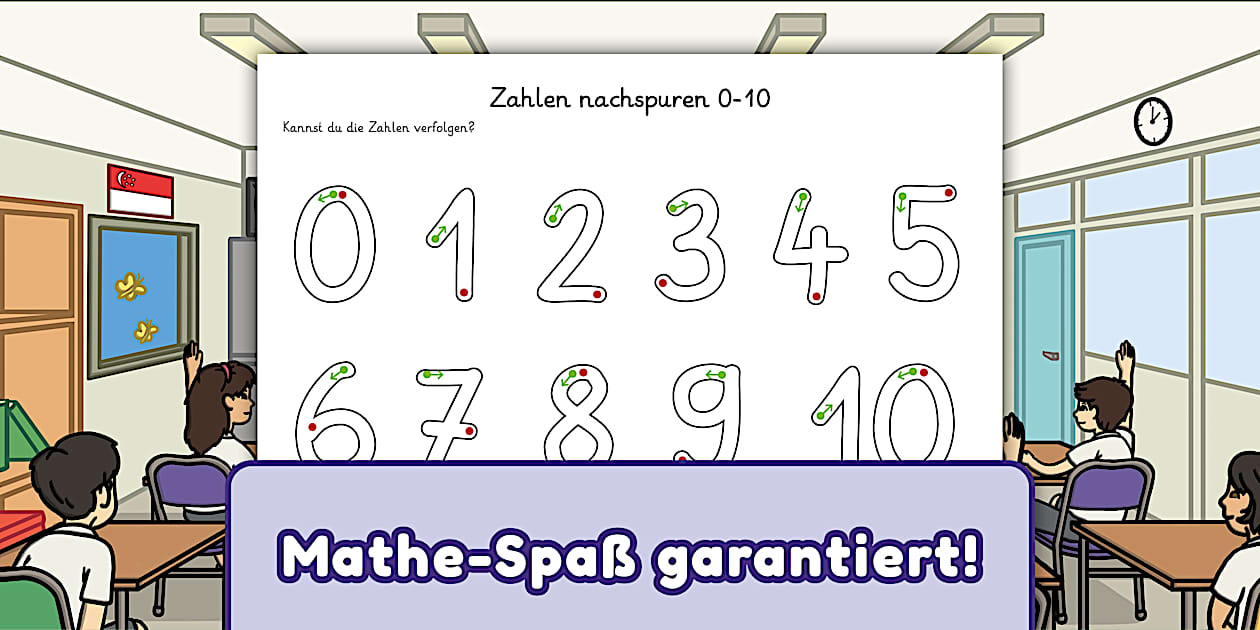 Mathematik I Grundschule I Nachspuren I Zahlen schreiben