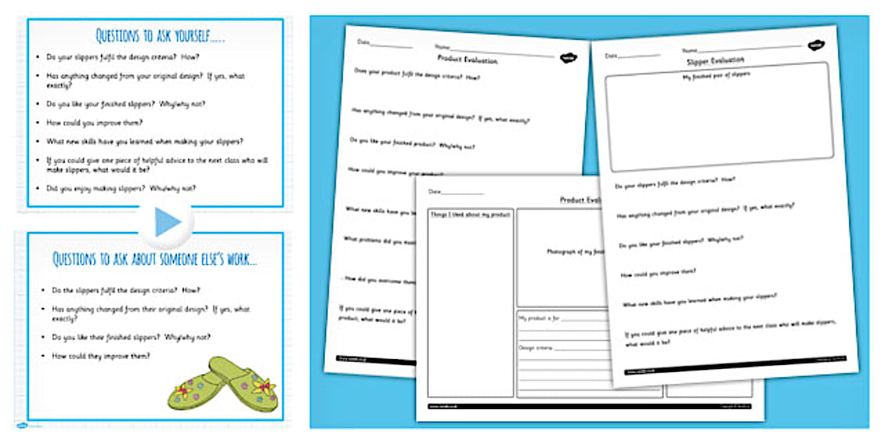 Slipper Project Evaluating Teaching Pack (teacher made)