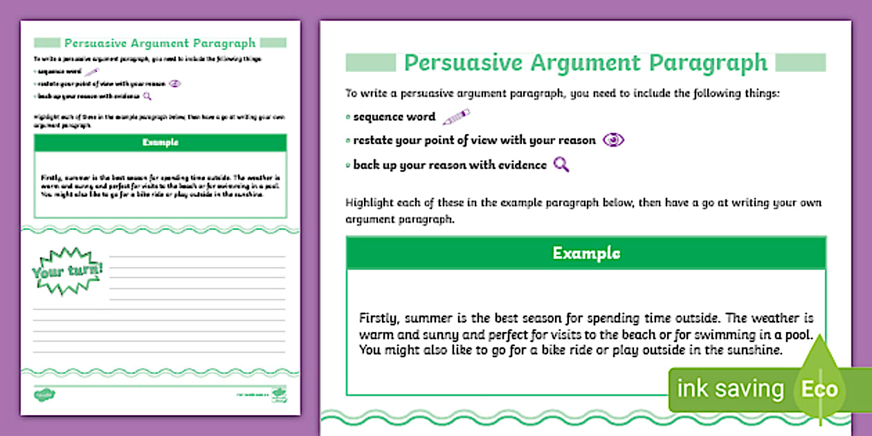 How to Write a Persuasive Paragraph | Twinkl Resources