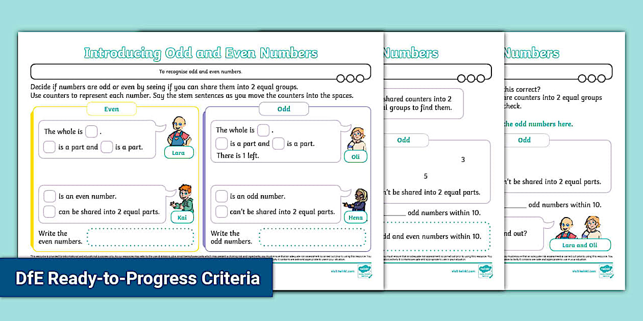 👉 Introducing Odd and Even Numbers Differentiated Maths Worksheets