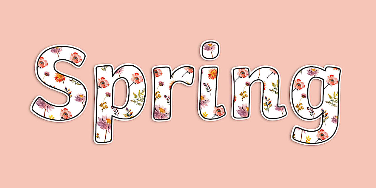 Wildflower Botanical Themed Spring Display Lettering