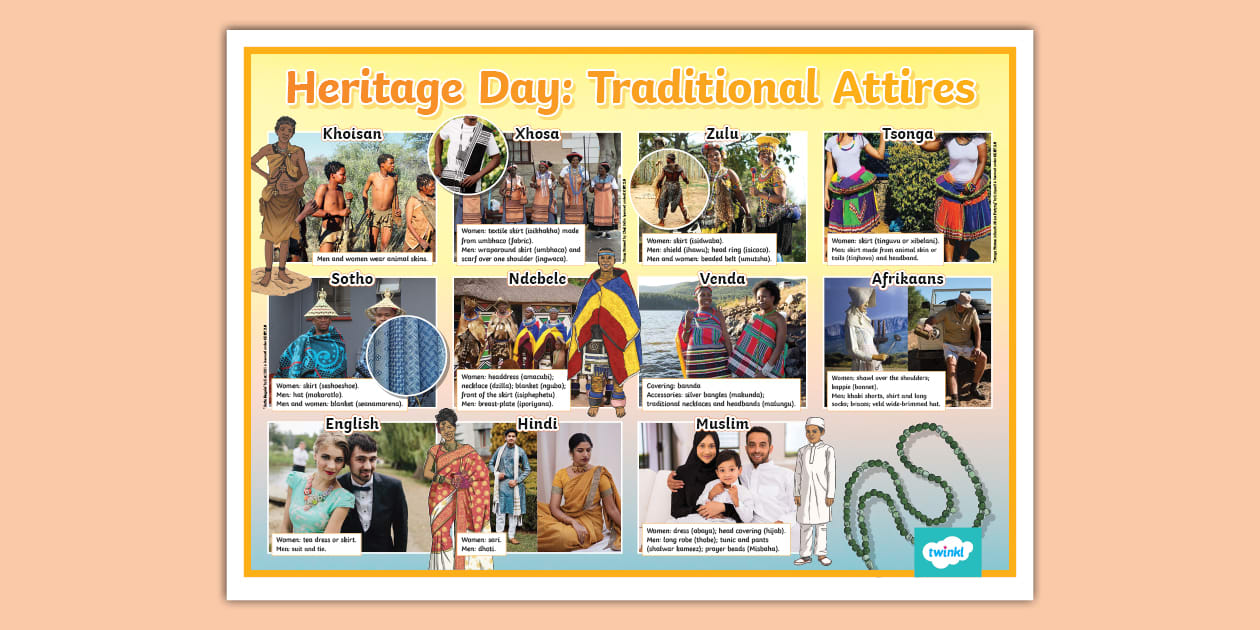 Heritage Day Traditional Attires Poster Lehrer Gemacht Heritage Day Traditional Attires Poster Lehrer Gemacht