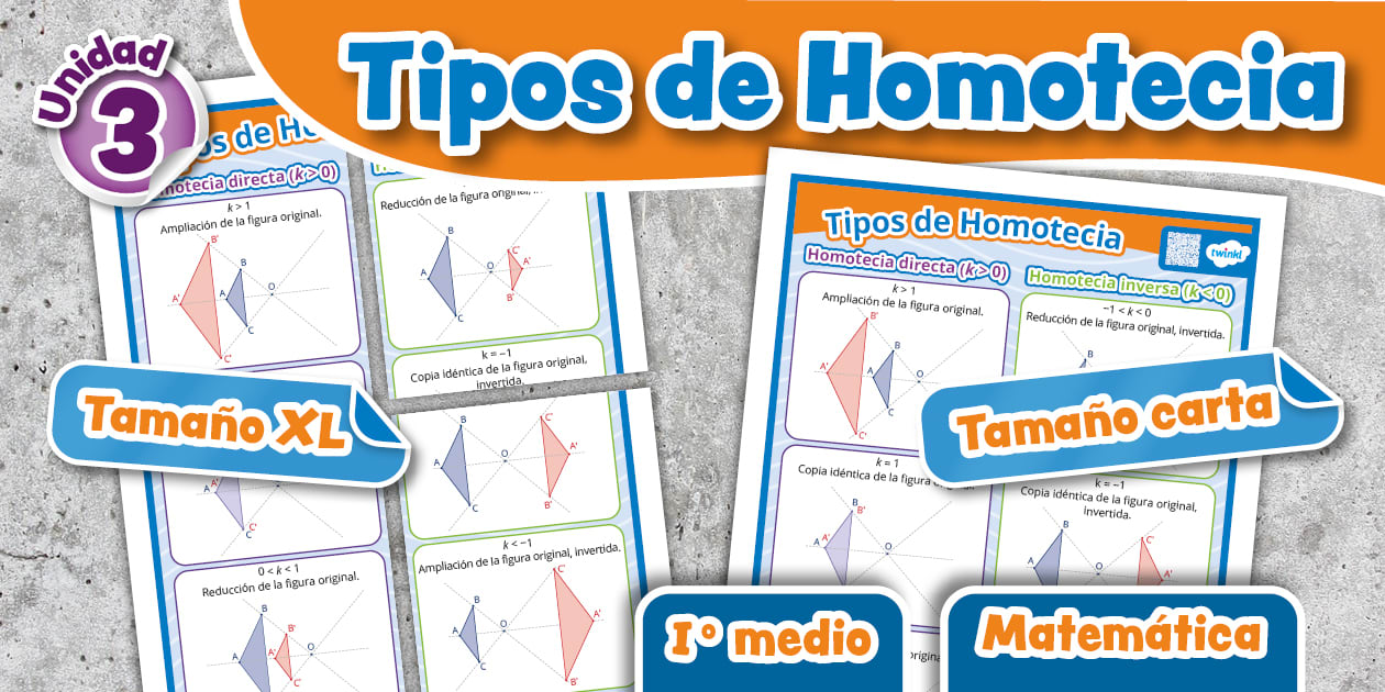 Póster | Tipos de Homotecia | Unidad 3 | Matemática
