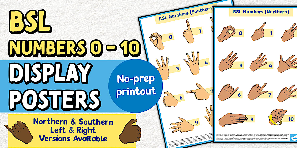 BSL Number Display Poster