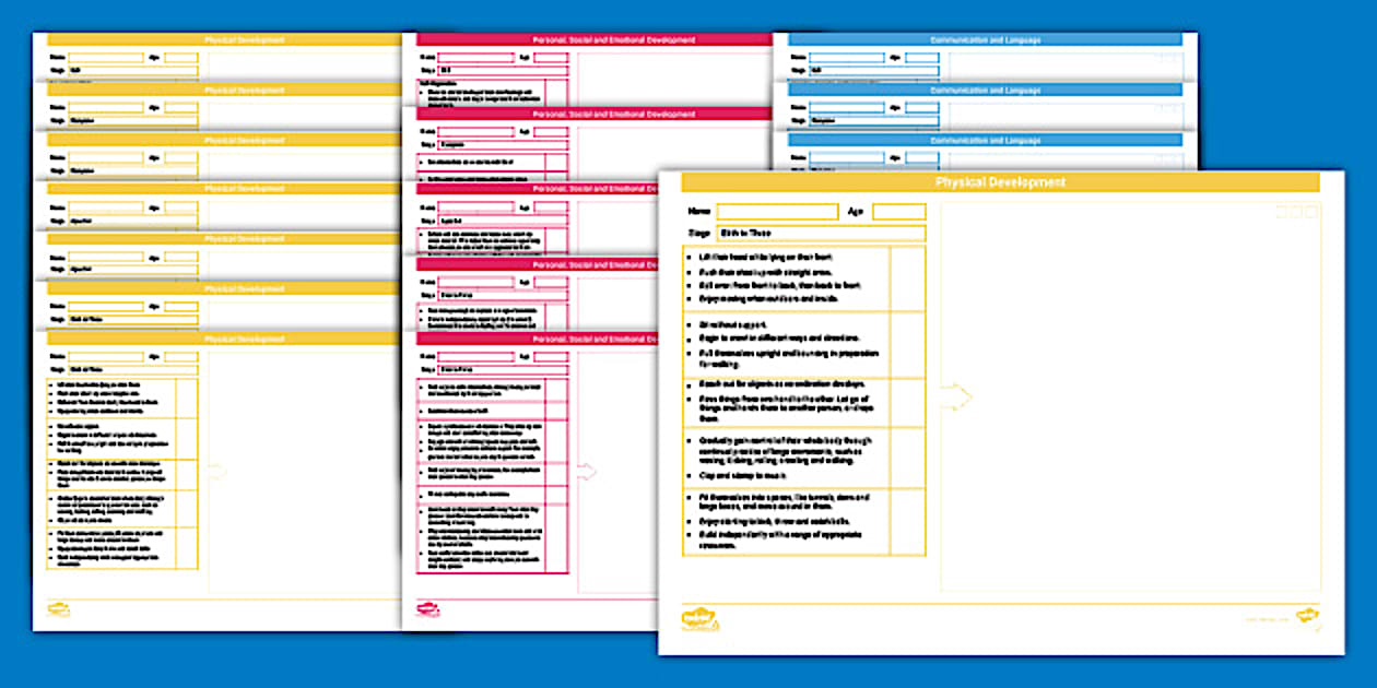 Black and White Learning Journey Record System Birth to ELG: Prime Areas
