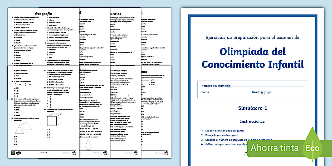 Olimpiada del Conocimiento - examen para practicar 1