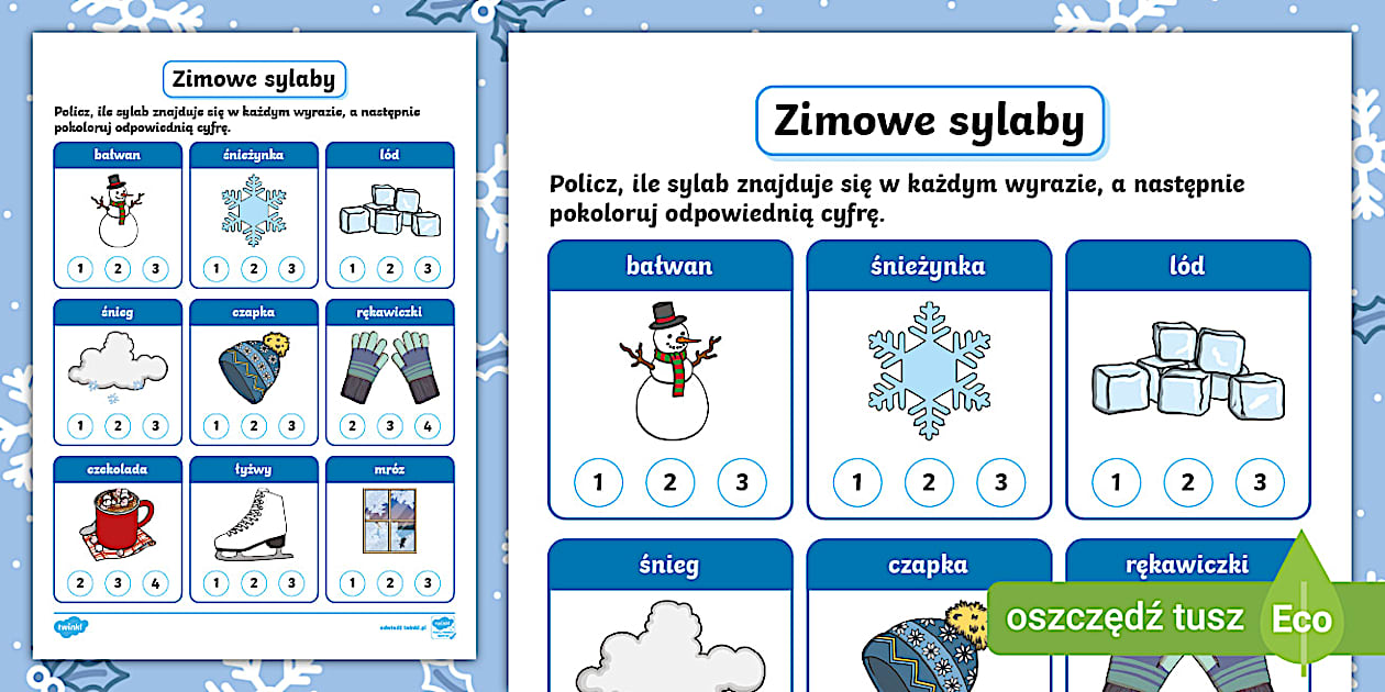 Sprawdzian Dla Pierwszoklasisty Z Sylabowania