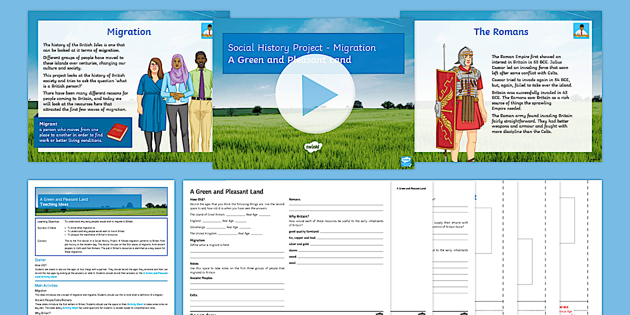 Social History Project Lesson 1: A Green and Pleasant Land Lesson Pack