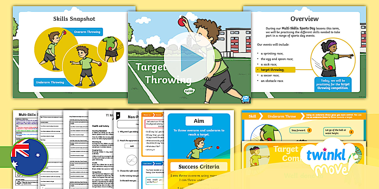 Move PE Year 1 Multi-Skills: Sports Day Lesson 4: Target Throwing ...