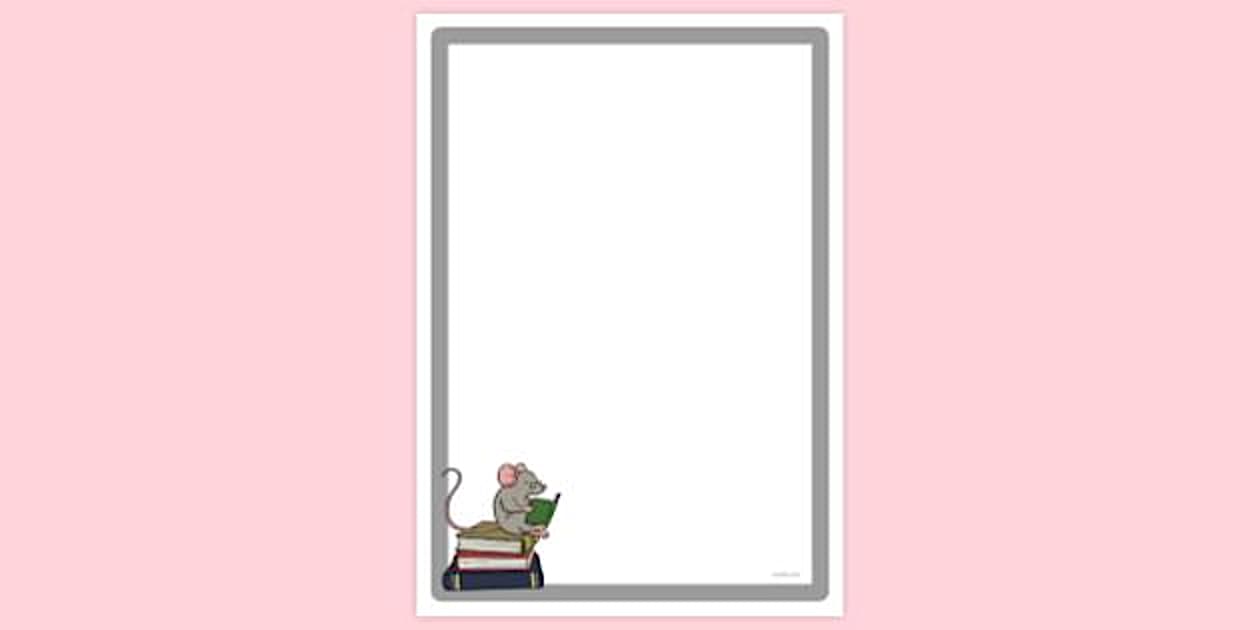 Simple Blank House Mouse Page Border | Twinkl (teacher made)