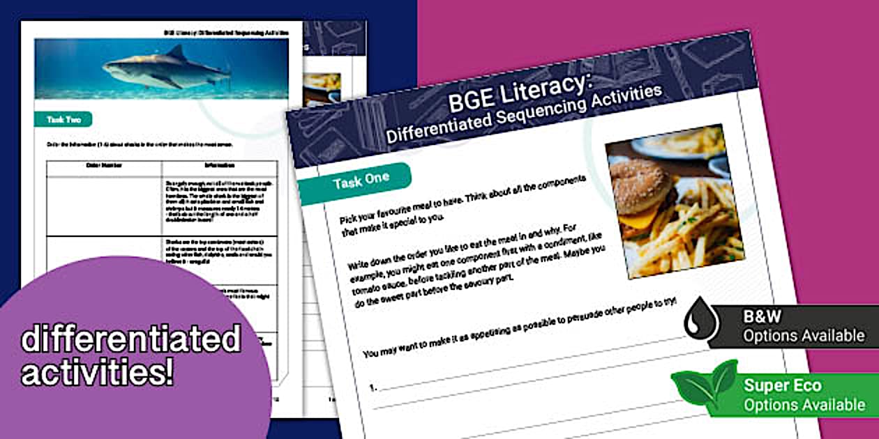 Bge BGE Literacy: Differentiated Sequencing Activities