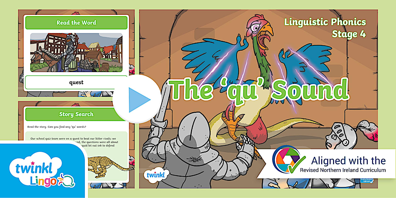 Northern Ireland Linguistic Phonics Stage 4 'qu' PowerPoint
