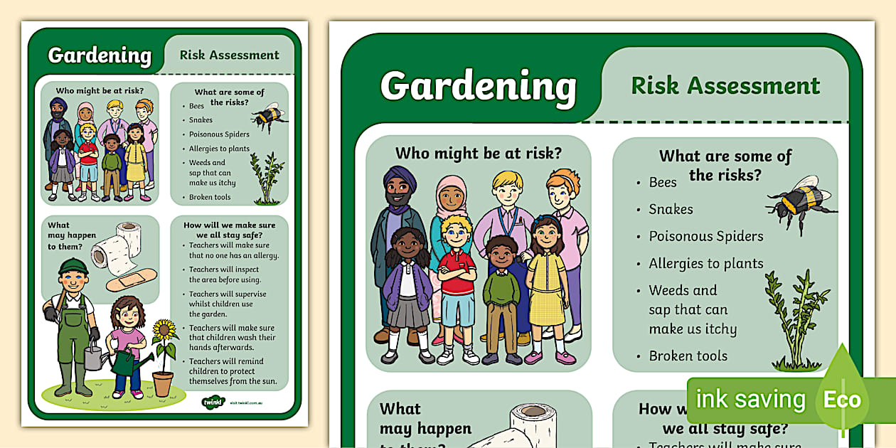 TAS Gardening Risk Assessment Display Poster (teacher made)