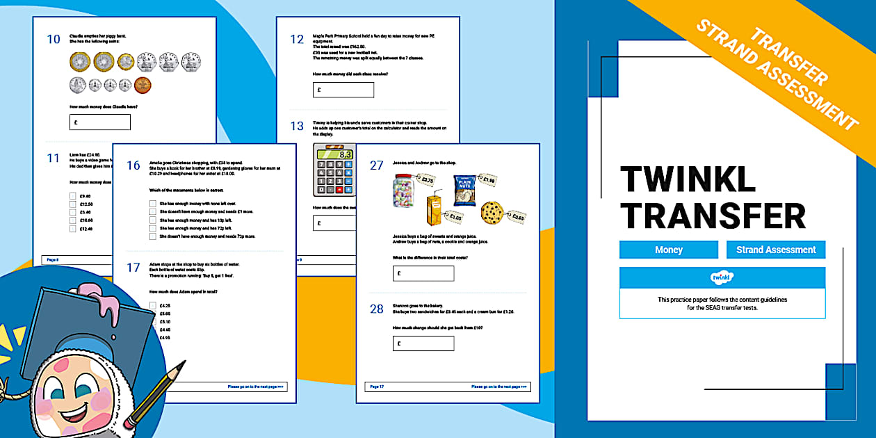 Transfer Assessment Paper Transfer Test Money Strand Assessment Paper