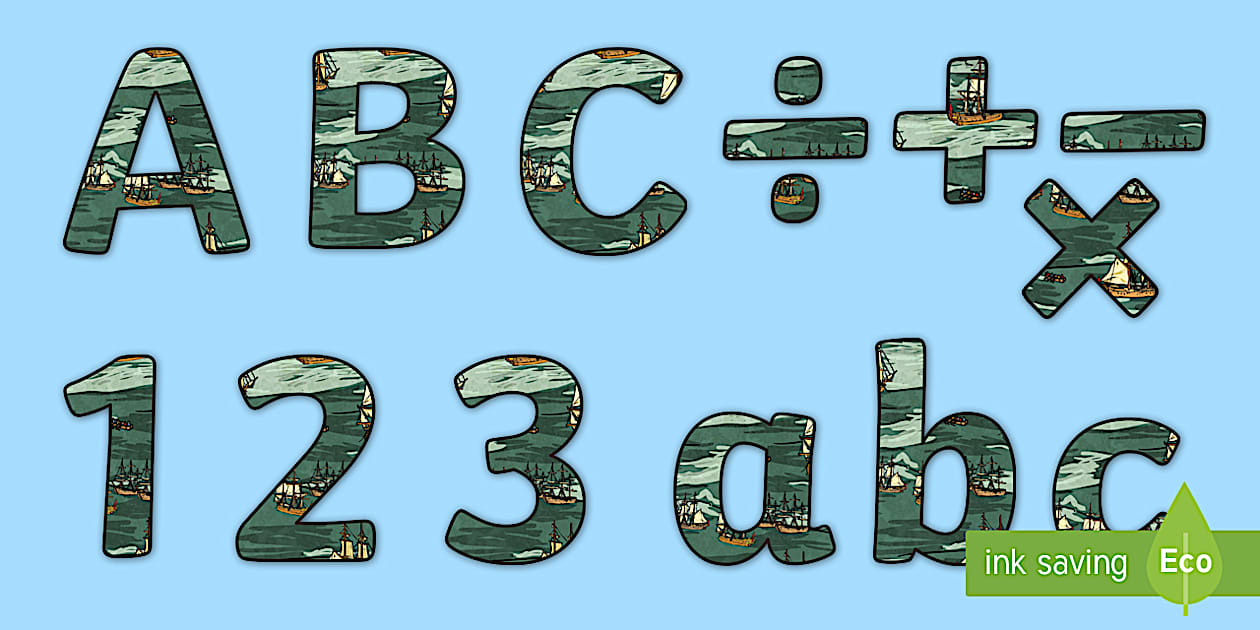 Explorer Display Letters and Numbers Pack (teacher made)