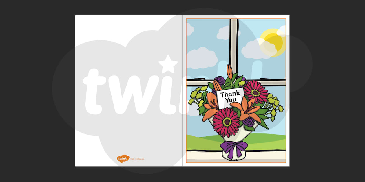 thank you card template tes