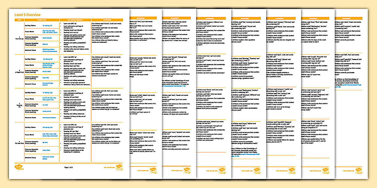 Level 5 Overview Plan Teacher Made Twinkl