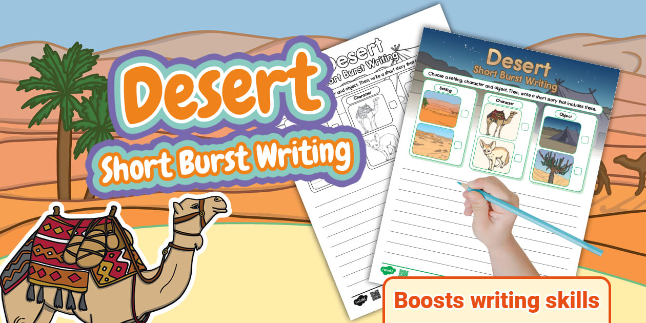 * NEW * Desert Short Burst Writing Template