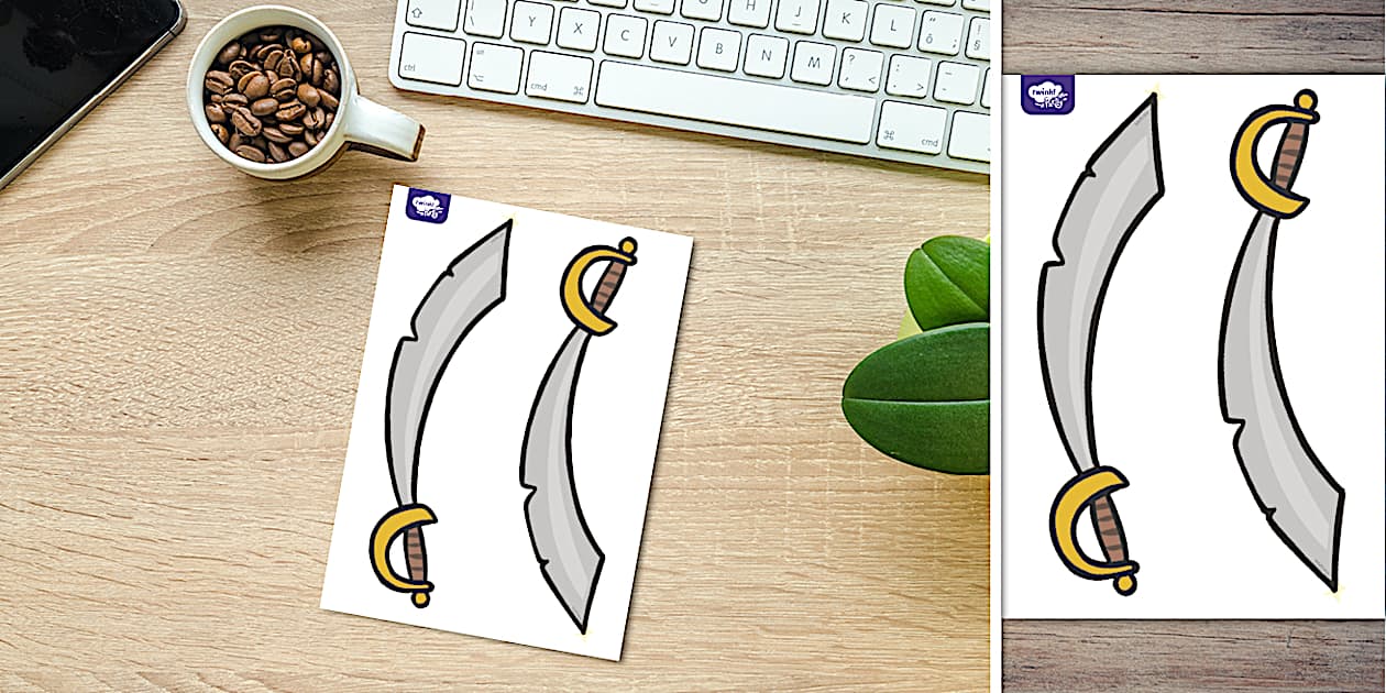 Pirate Sword Template Printable Twinkl Party Twinkl