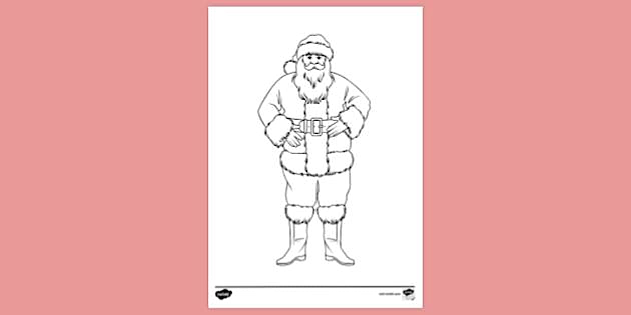 Santa Claus Colouring Sheet | Colouring Sheets