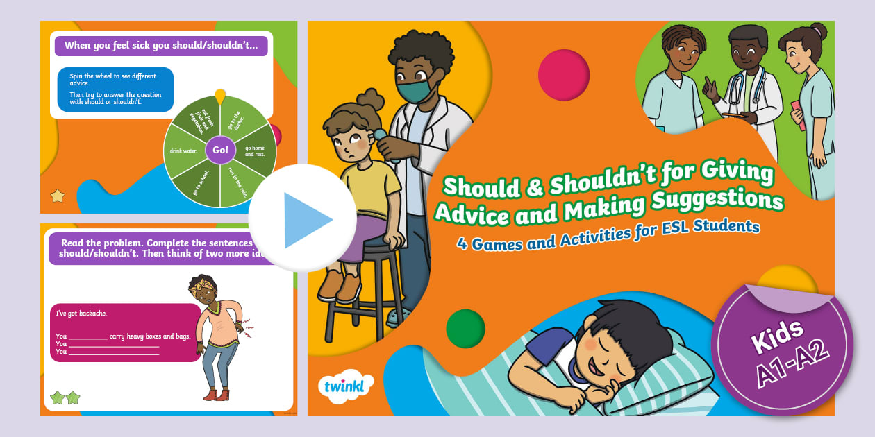 ESL Should and Shouldn't Activities [Kids, A1 - A2]