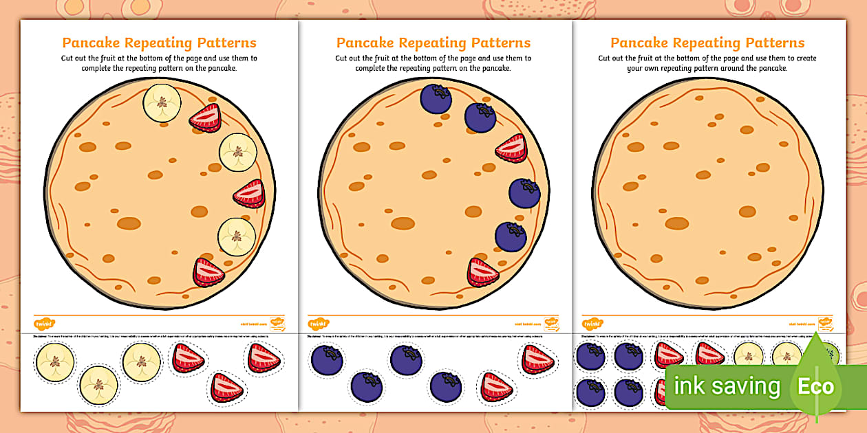 👉 Pancake Day Circular Repeating Patterns Activity | Twinkl