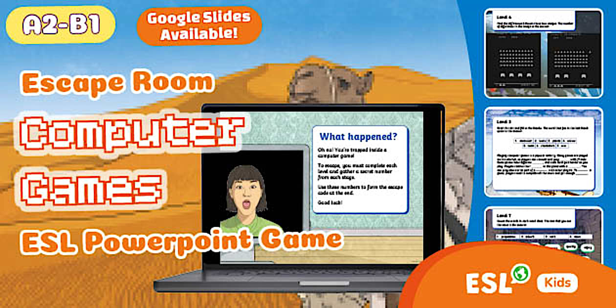 ESL Escape Room: Computer Games for Kids
