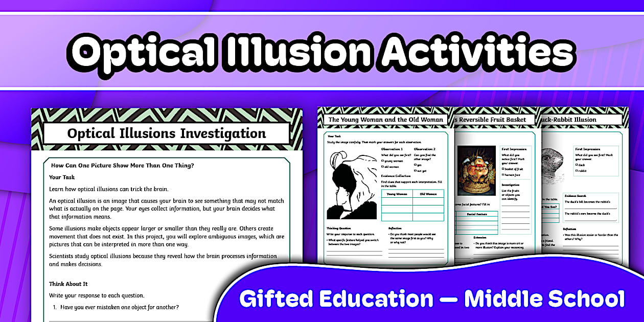 Optical Illusion Activities for Gifted Education