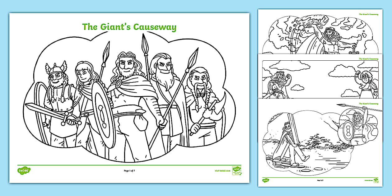 The Giant #39 s Causeway Colouring Pages (teacher made) Twinkl