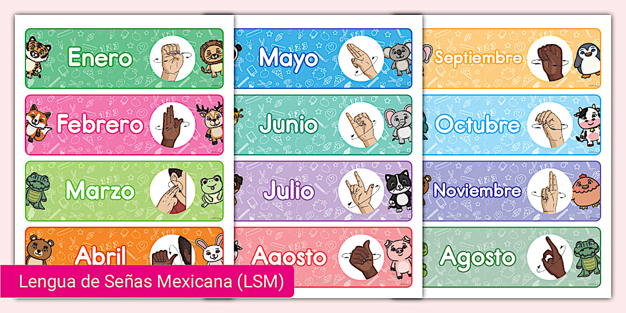 Lengua de Señas Mexicana - meses del año