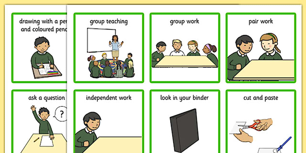 Visual Instruction Cards (teacher made) - Twinkl