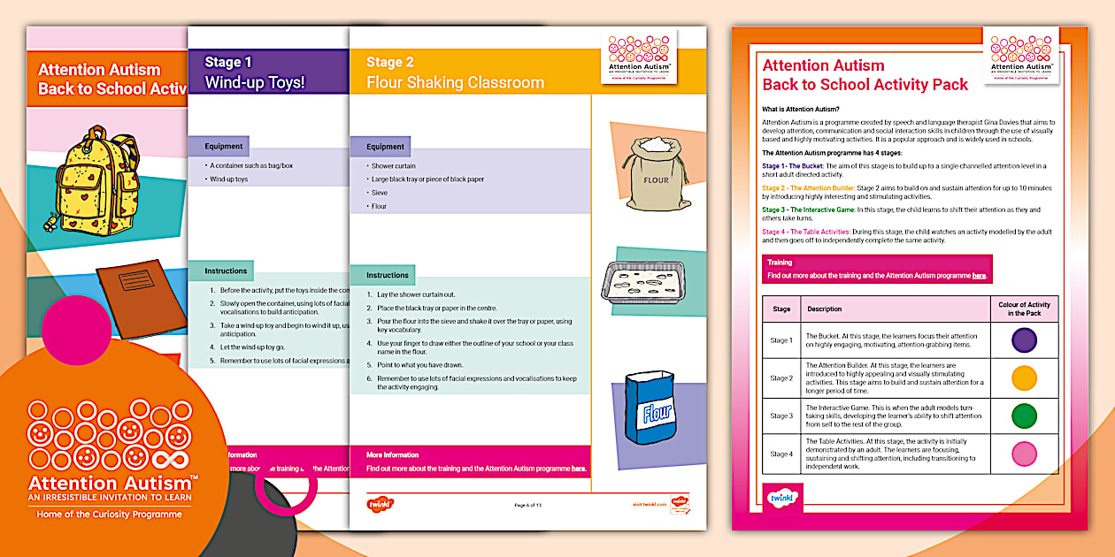 FREE! - Attention Autism Back to School Activities | Autism | Twinkl
