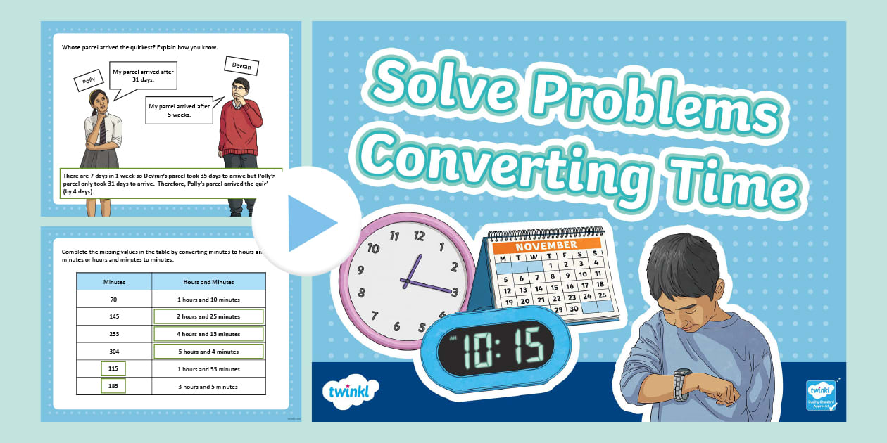 Year 5 Measurement Solve Problems Converting Time Maths Mastery PowerPoint