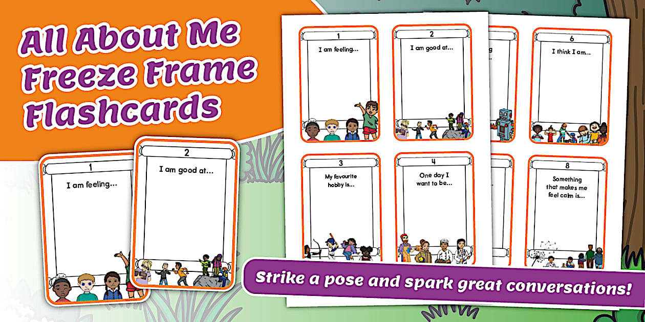 All About Me Freeze Frame Flashcards