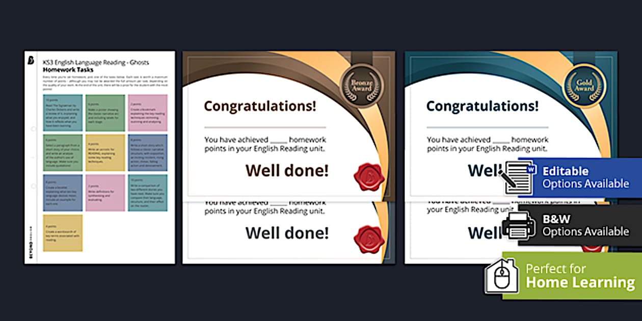 Ghosts Homework | English Language Techniques GCSE - Twinkl