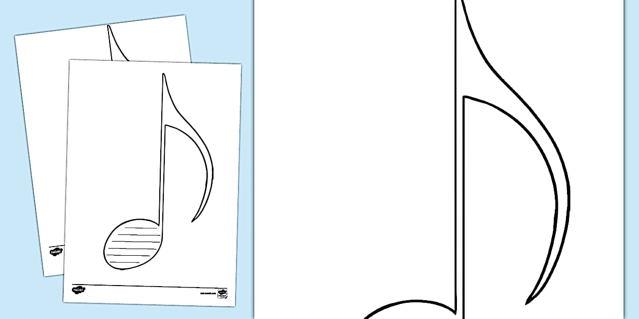 👉 Musical Notes Writing Template