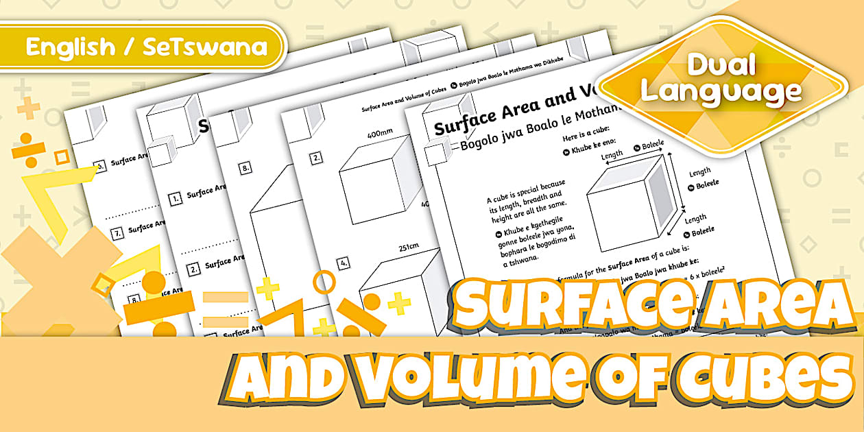 Gr 7 - Surface Area and Volume of Cubes Activity sheet Setswana/English